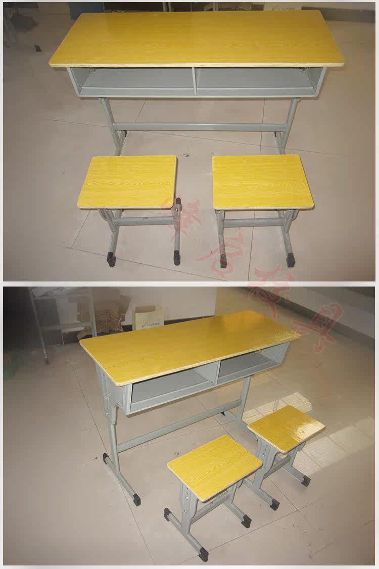 学生课桌椅培训双人升降套装木批发学校课桌 小学生课桌 培训课桌