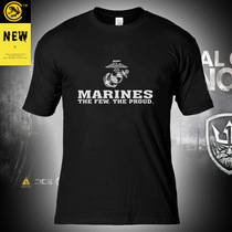 Spring and summer Marine Corps sports T-shirt fourth-class cultural shirt breathable short sleeve cotton leisure slim round tide