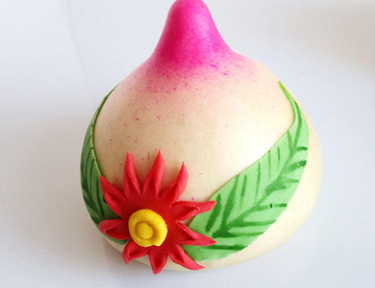 烟台寿桃胶东特产喜庆花馒头手工生日过寿花饽饽喜馍结婚生子年货