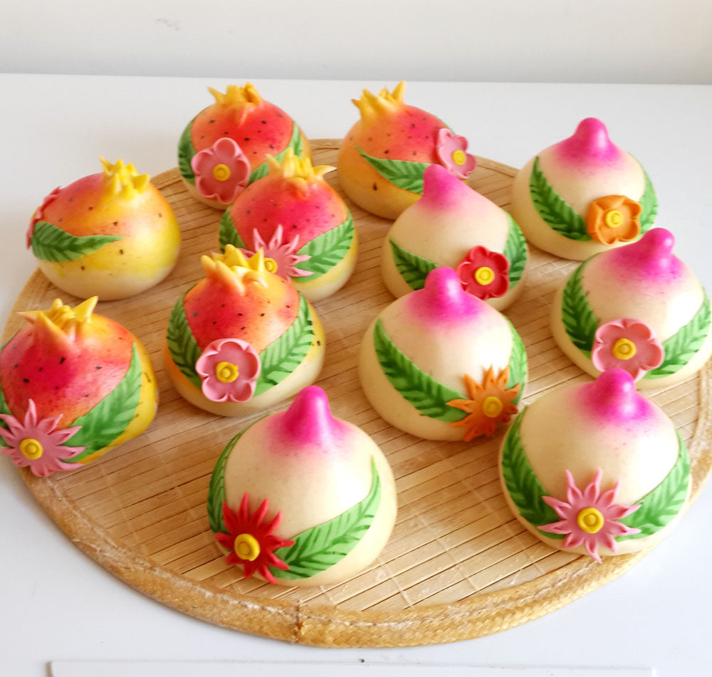 胶东特产喜庆花馒头十二生肖喜饽饽结婚生子孩子满月百岁卡通抓阄