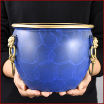 Forbidden City Copper Cylinder pure copper cornucopia feng shui Zhaocai living room home store lion ear incense burner Wangcai