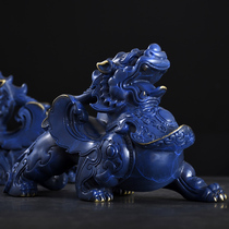 Pure copper a pair of Piqiu Zhaocai Jucai Living Room Feng Shui Town House Evil Skin Wangcai Wangcai Large