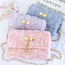 Handcrafted Woven Bag Diy Material Wrap Silk With Wool Wire Mesh Homemade Summer Small Scent Wind Single Shoulder Inclined Cross Women Bag