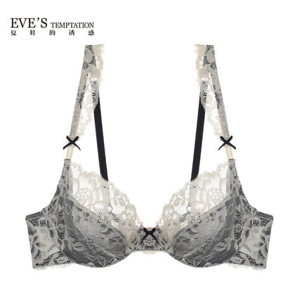 夏娃的诱惑洛丽塔性感蕾丝内衣女薄款超薄大胸显小胸罩夏季文胸-tmall.com天猫