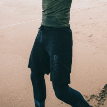 Barrel men Capri sports outdoor fitness running water tight leggings quick dry high elastic compression