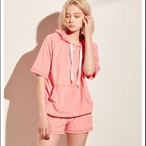 Korea ARGO short sleeve hooded beach top shorts set split kayak sunscreen coat for women