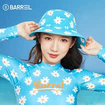 BARREL Meng Mei Qi same beach sunscreen hat outdoor printing sun hat mens and womens sun hat fishermans hat