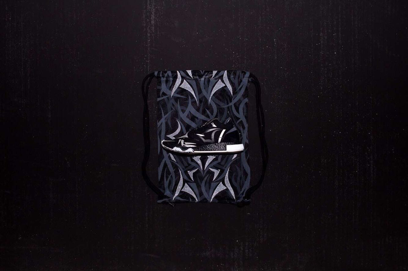 clot nmd黑荆棘背包多功能抽绳环保收纳袋健身双肩包陈冠希潮牌