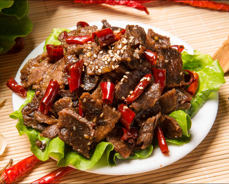 包邮正宗重庆开县特产椒麻香椒牛肉麻辣牛肉干零食小吃熟食500克
