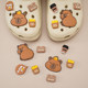 귀여운 capybara 구멍 신발 신발 꽃 액세서리 kapibala crocs 장식 버클 DIY 액세서리 제거 가능 귀여운 capybara 구멍 신발 신발 꽃 액세서리 kapibala crocs 장식 버클 DIY 액세서리 제거 가능