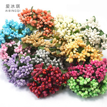 12 glass beads with leaves Handmade DIY candy box accessories Paper flower wedding supplies Paper flower garland accessories