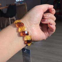 Russia imported natural amber beeswax hand chain bracelet hand string original seal Russian label spot