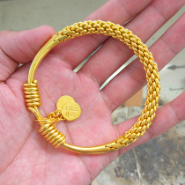 New product twist push pull open solid gold bracelet 9999 gold gold package silver to send girlfriend to mother birthday special