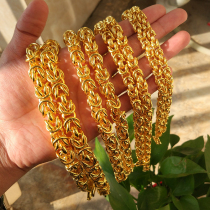 999 gold necklace male domineering dragon bone chain marriage marriage Gold Silver does not fade 24K pure gold bag gold necklace