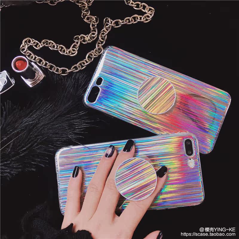 ins网红镭射抖音气囊支架iphonex手机壳苹果7