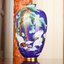 Songhe cloisonne vase ornaments bronze tires silk enamel elderly birthday birthday gifts foreign affairs gifts