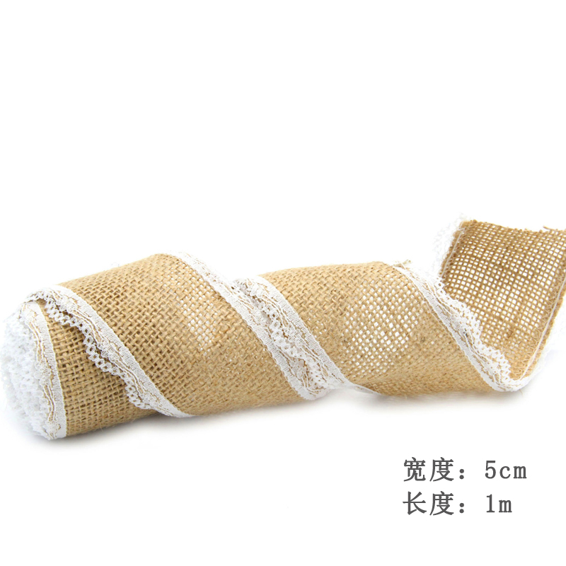 natural coarse linen lace jute thread linen roll hand diy accessories kindergarten decorative crafts decoration