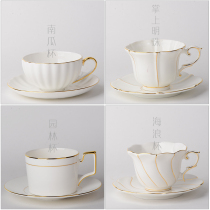 Coffee cup set Simple set Pure white office ceramic mug Literary European personality small fresh