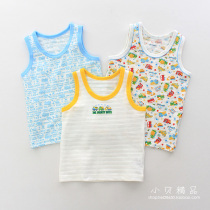 Day-series childrens vest male and female childrens baby boy harness bamboo knuckle cotton pure cotton thin section baby hit bottom without fluorescent blouse