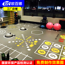 Oubina gym floor glue indoor functional sports floor 360 ground custom shock absorption private teaching floor mat