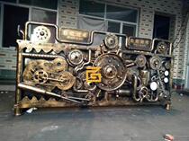 Large Retro Feature Bar Terrace Custom Heavy Metal Retro Nostalgia Industrial Wind Iron Art Decoration Bar DJ Bar