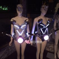 Bar nightclub stage performance glowing props model sexy light show clothes commercial performance event performance costume