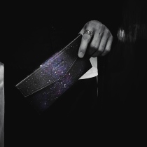 FENGMA sew horse original handmade Starry Sky cowhide coin wallet leather retro mobile phone storage bag custom lettering