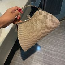 Evening package banquet with drilling handbag light luxury luxury pack wedding package high-quality dance party