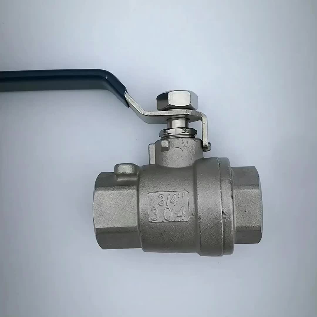 201/304/316不锈钢二片式2ps中型螺纹球阀【华坚阀门】厂家直供