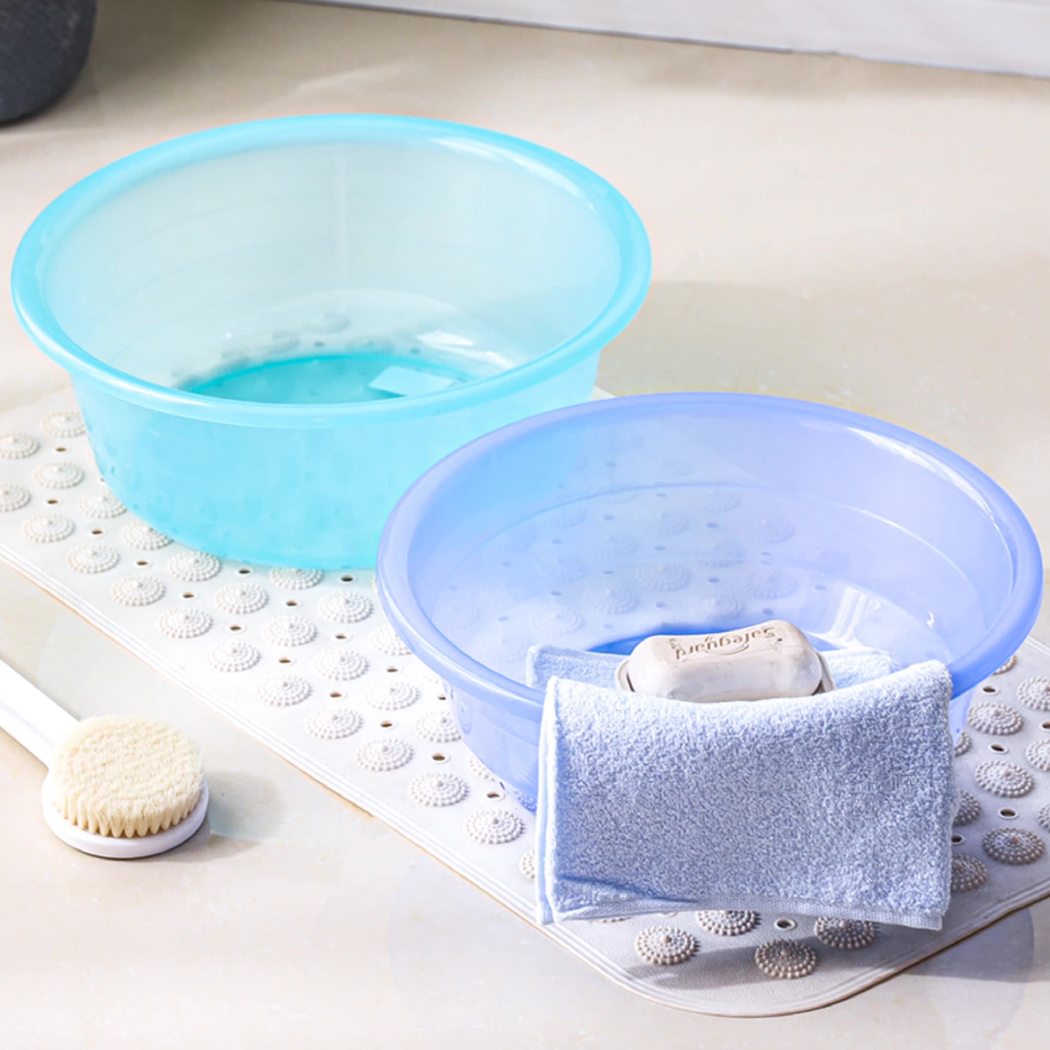 荣润塑料洗脸盆水盆学生宿舍工地透明洗漱日用洗衣盆底印花厂家