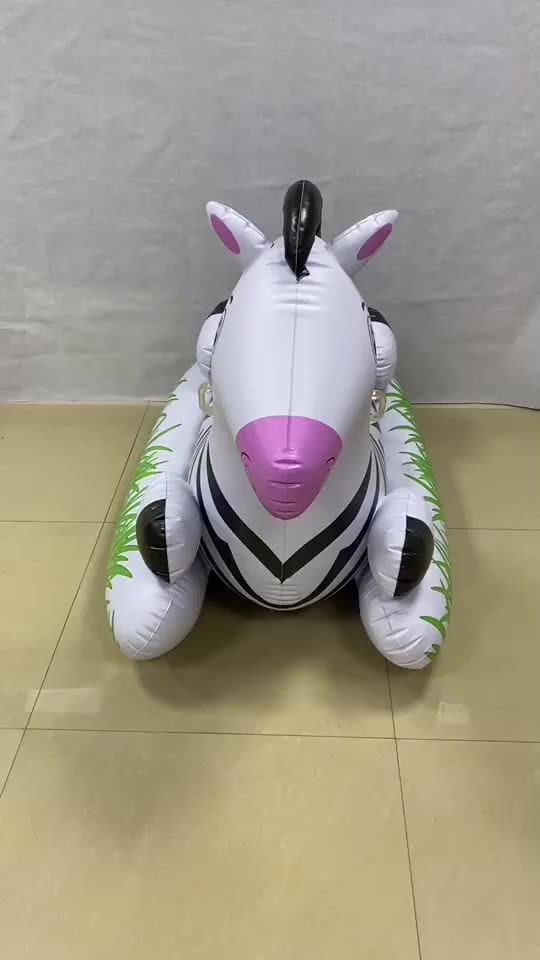 inflatable float row pvc water inflatable seesaw cartoon zebra