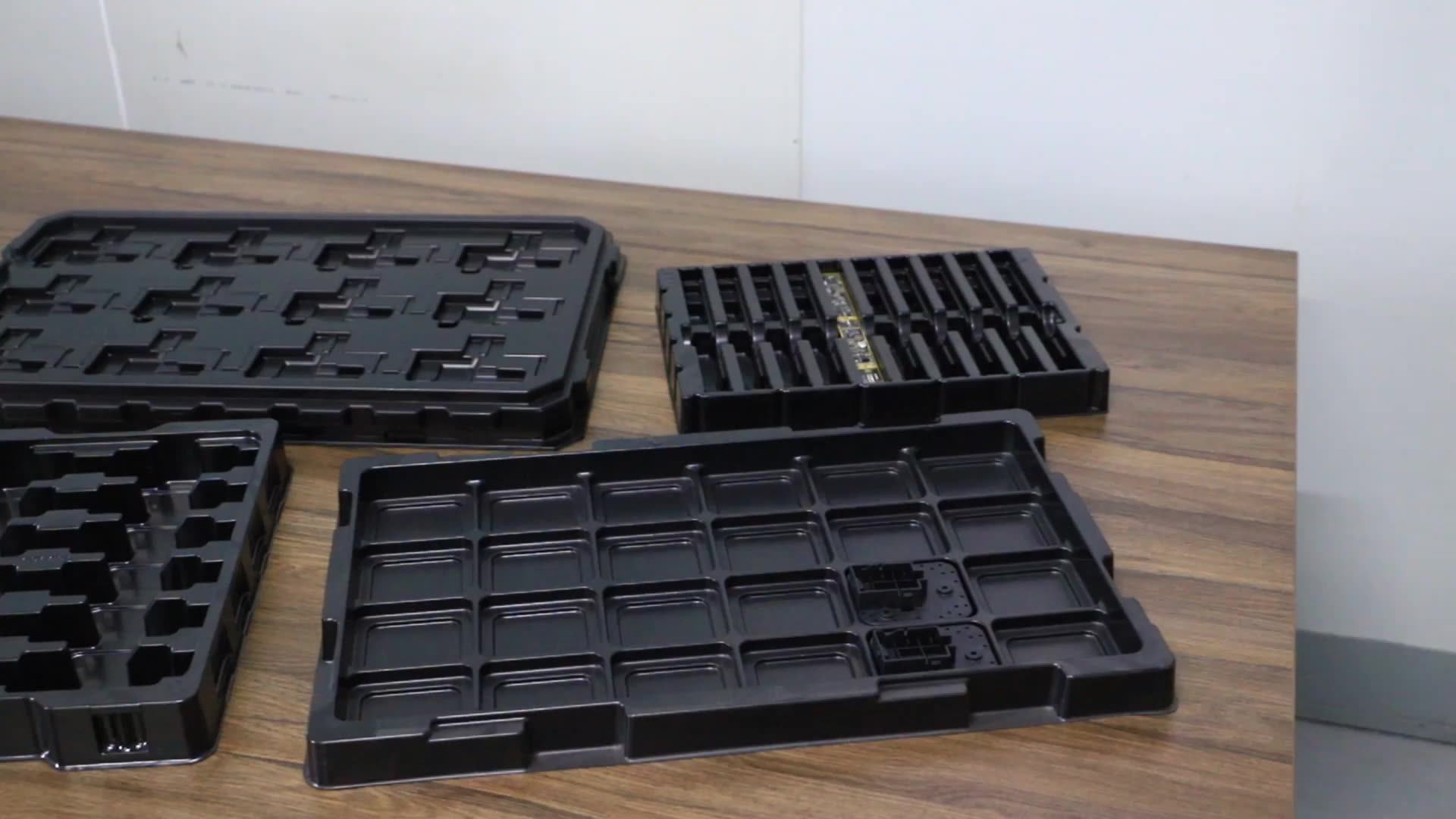 ln-3666 esd black blister tray packing for pcb