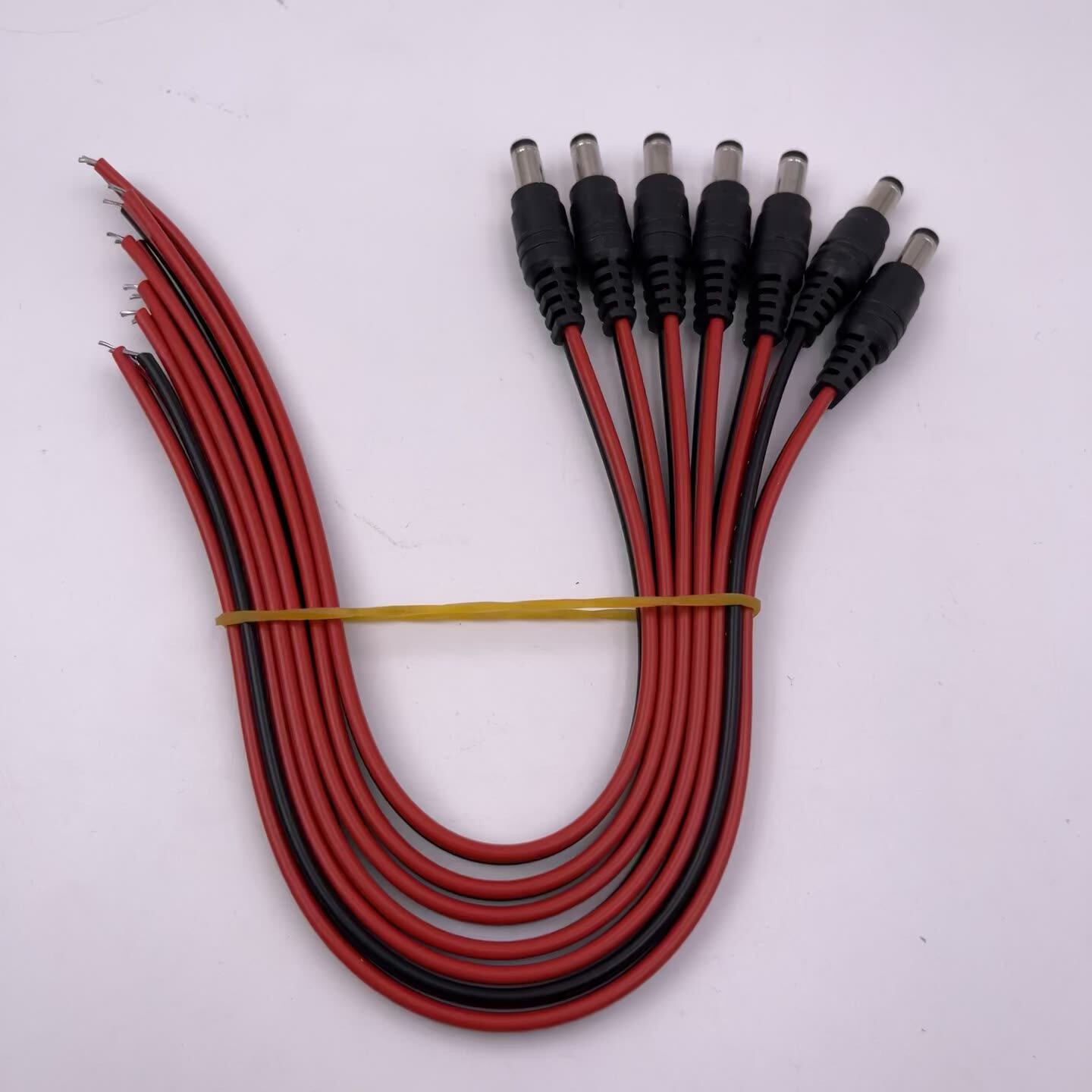 批发dc电源线dc5521红黑公母线摄像机246818awgdc红黑公头线