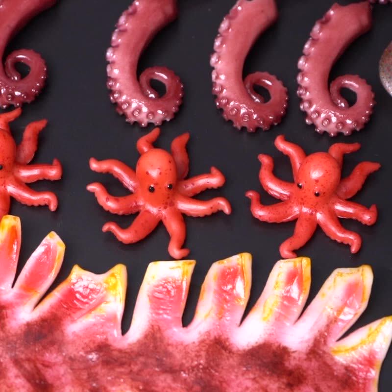 厂家批发仿真鱿鱼模型假鱿鱼须玩具铁板小鱿鱼巨型道具海鲜食物大