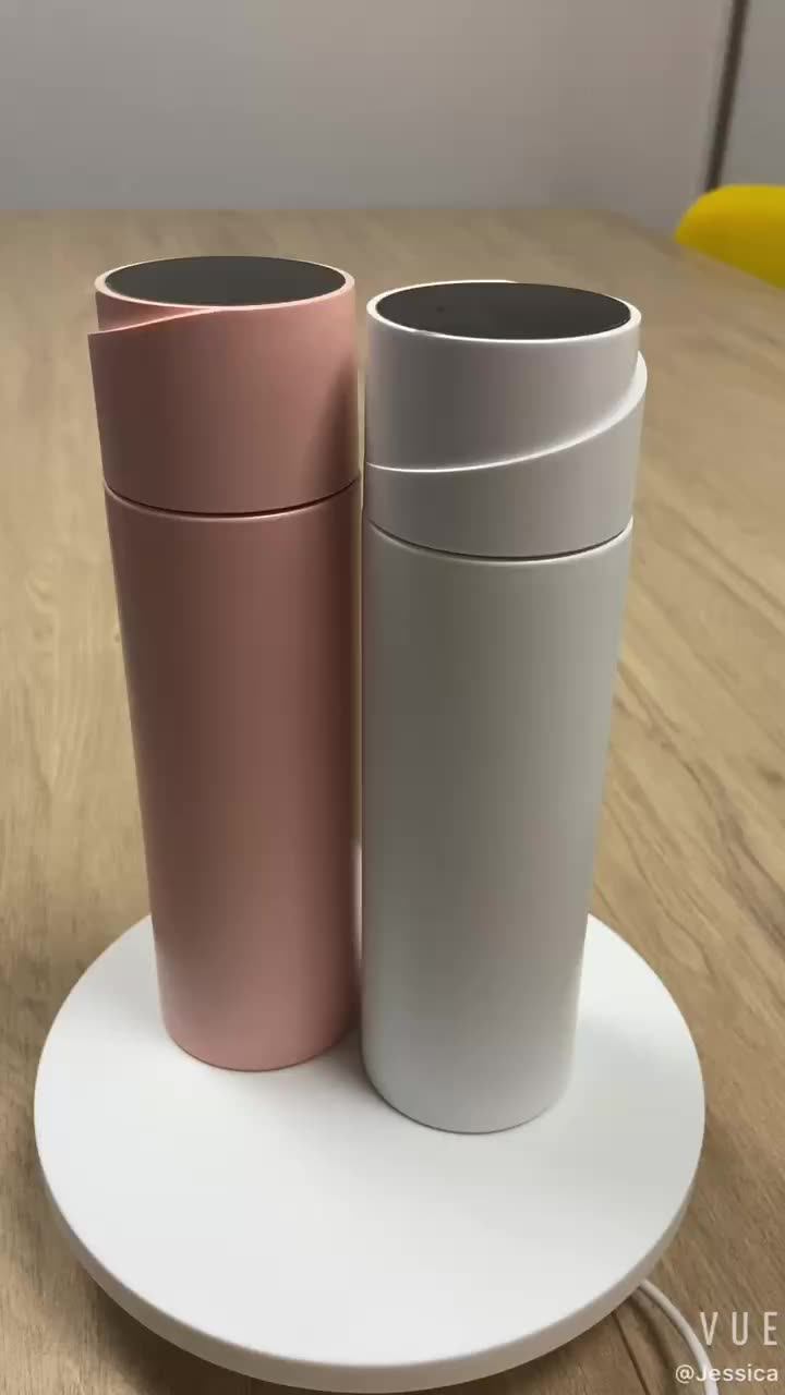 stainless steel led digital smart vacuum cup thermo water bottle