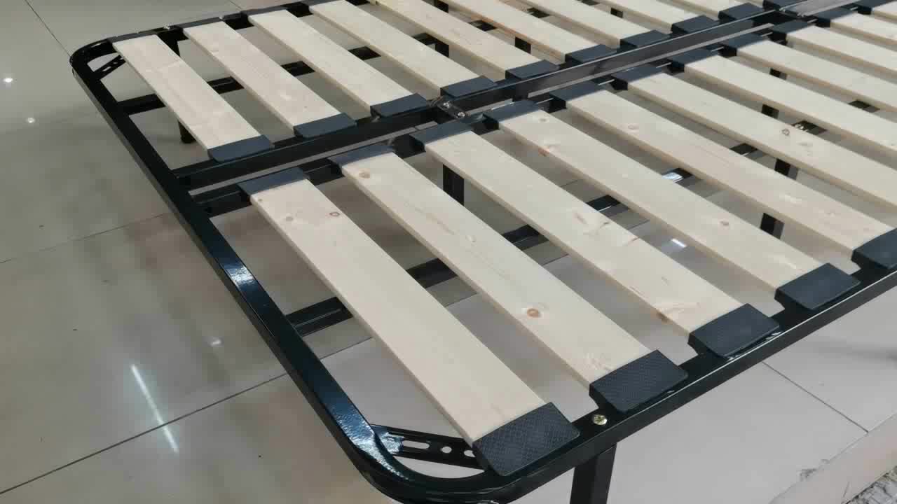 慕哒五金 钢木加固软床排骨架 坚固折叠床架 可选床脚或配气动杆