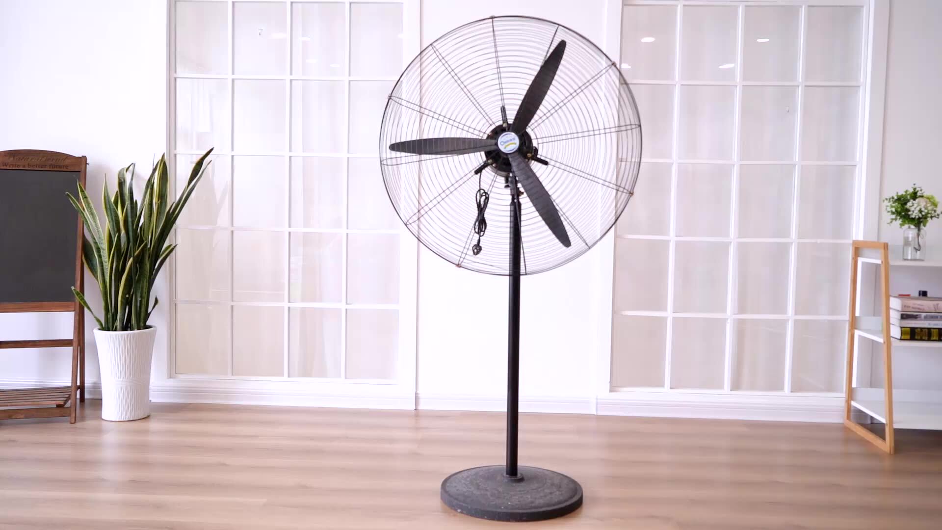 工业风扇落地电扇强力大风量功率壁挂式牛角车间摇头商用750厨房