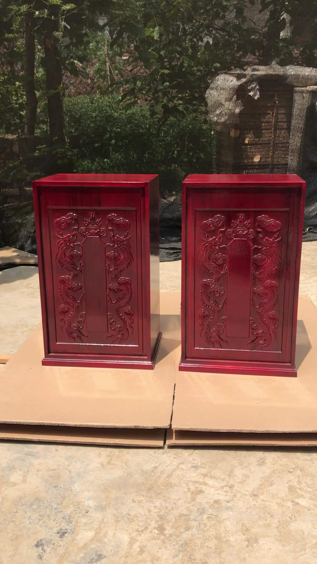 厂家直营香樟木防蛀虫翻盖家谱箱木质棉盒画盒族家谱盒浮雕族谱箱