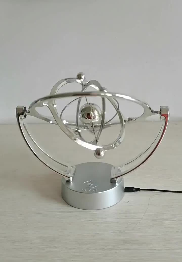 新款地球永动仪桌面模型旋转磁性摇摆器天体仪轨道办公摆件装饰品