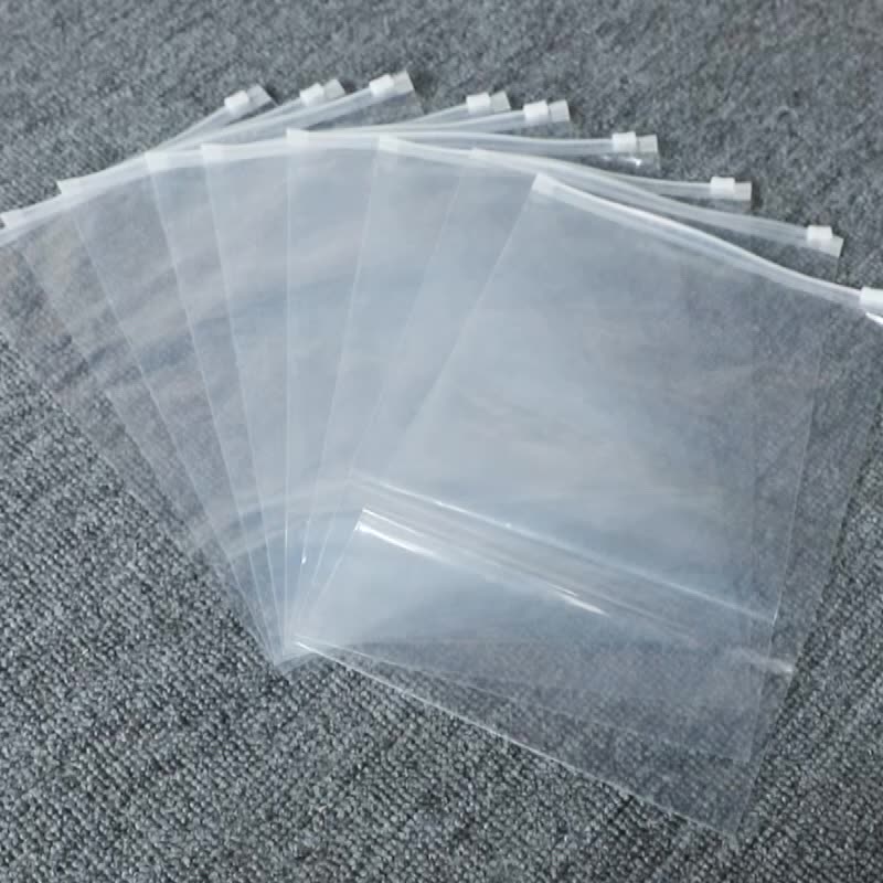 现货透明磨砂拉链袋袜子服装包装袋pe塑料自封袋内衣裤服装拉链袋