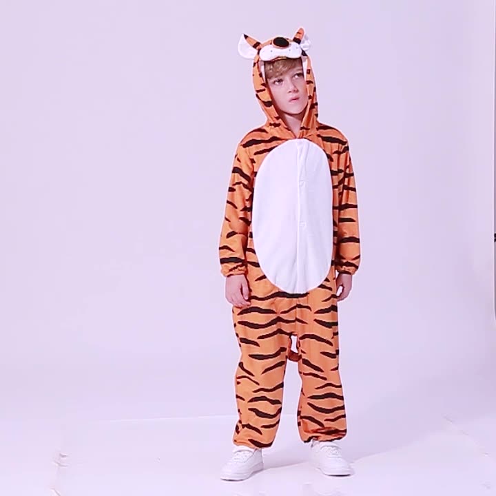 狂欢节动物表演服装老虎 舞台演出卡通服饰动物连体衣装扮演出服