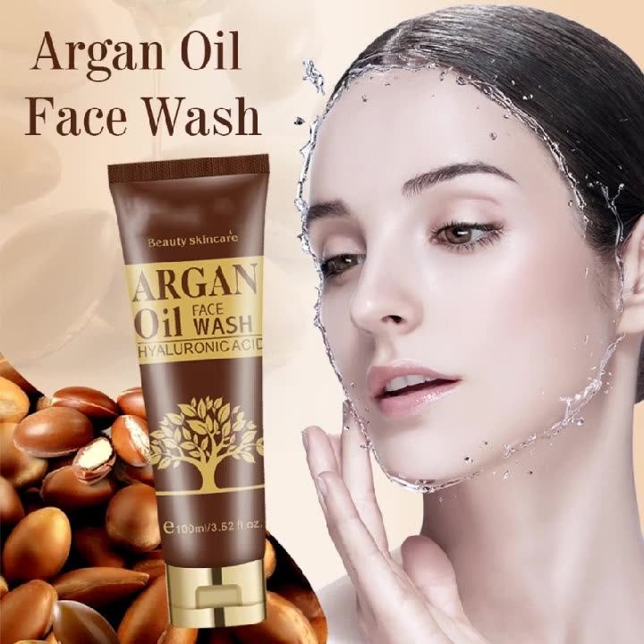 private label herbal natural argan oil face treatment foaming