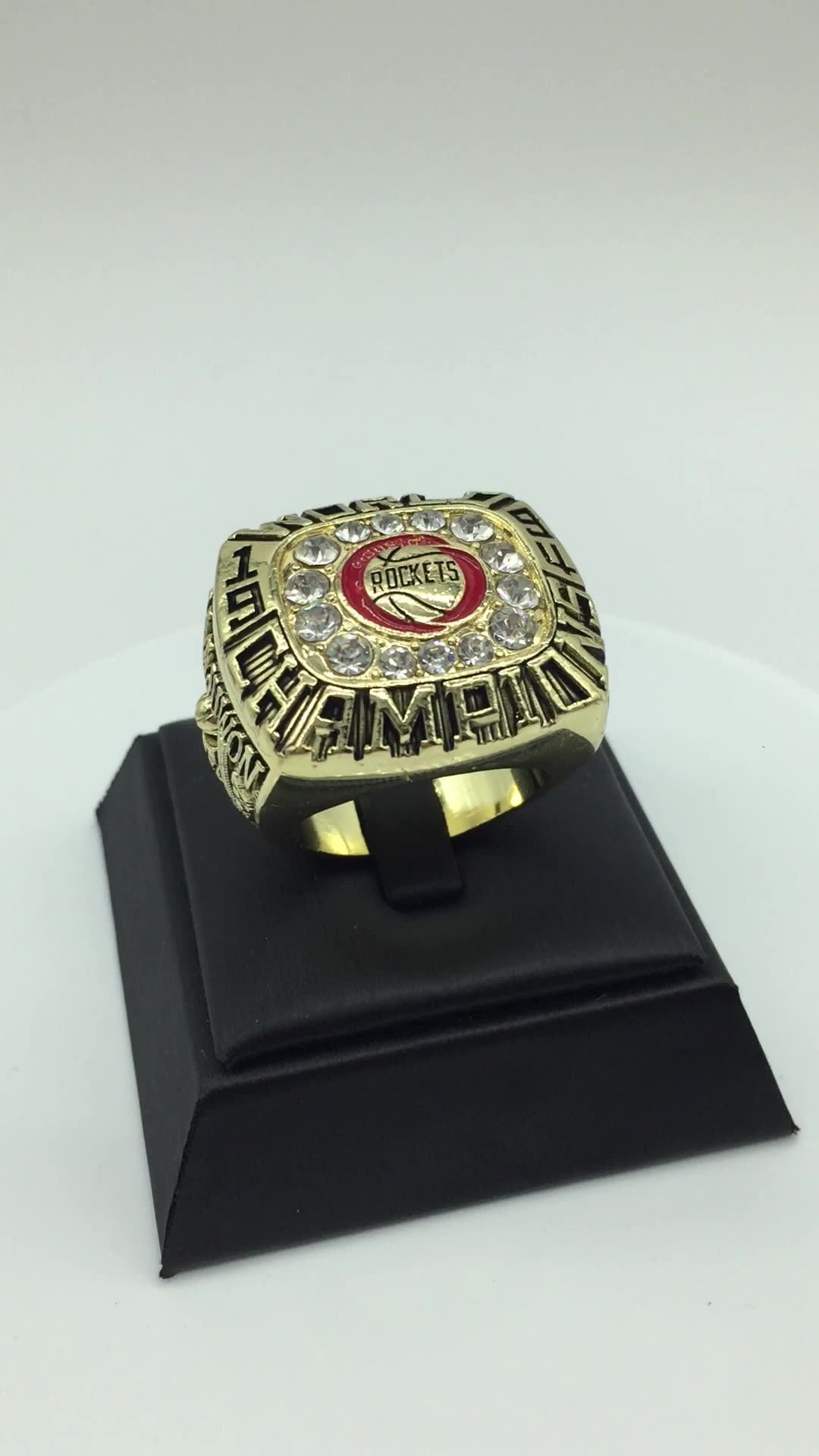 现货!nba1994休斯顿火箭队奥拉朱旺总冠军戒指 球迷戒指厂家直销
