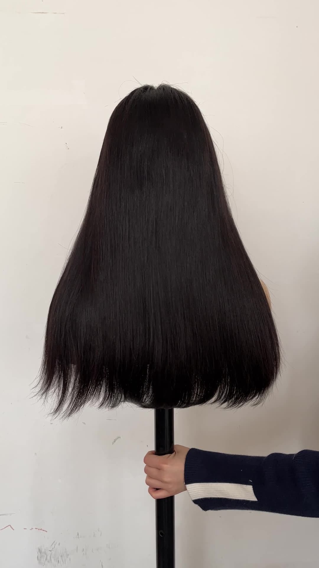 定制辫发犹太头套外贸出口高质量蕾丝顶机制瑞士网蕾丝真人发发套