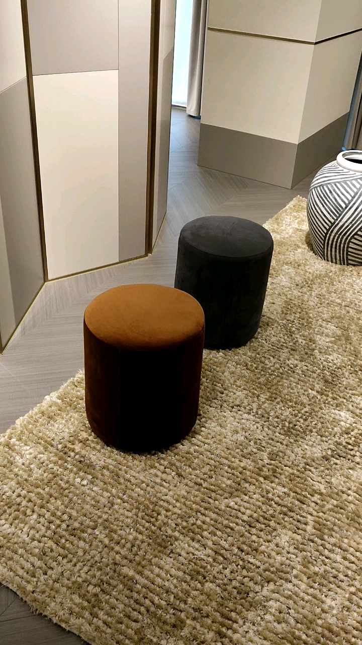 customized ottoman cushion footstool round tufted square