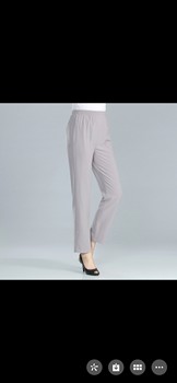 YGL 2301-40 ສີແຂງສູງ elastic slimming pants ຜ້າໄຫມ