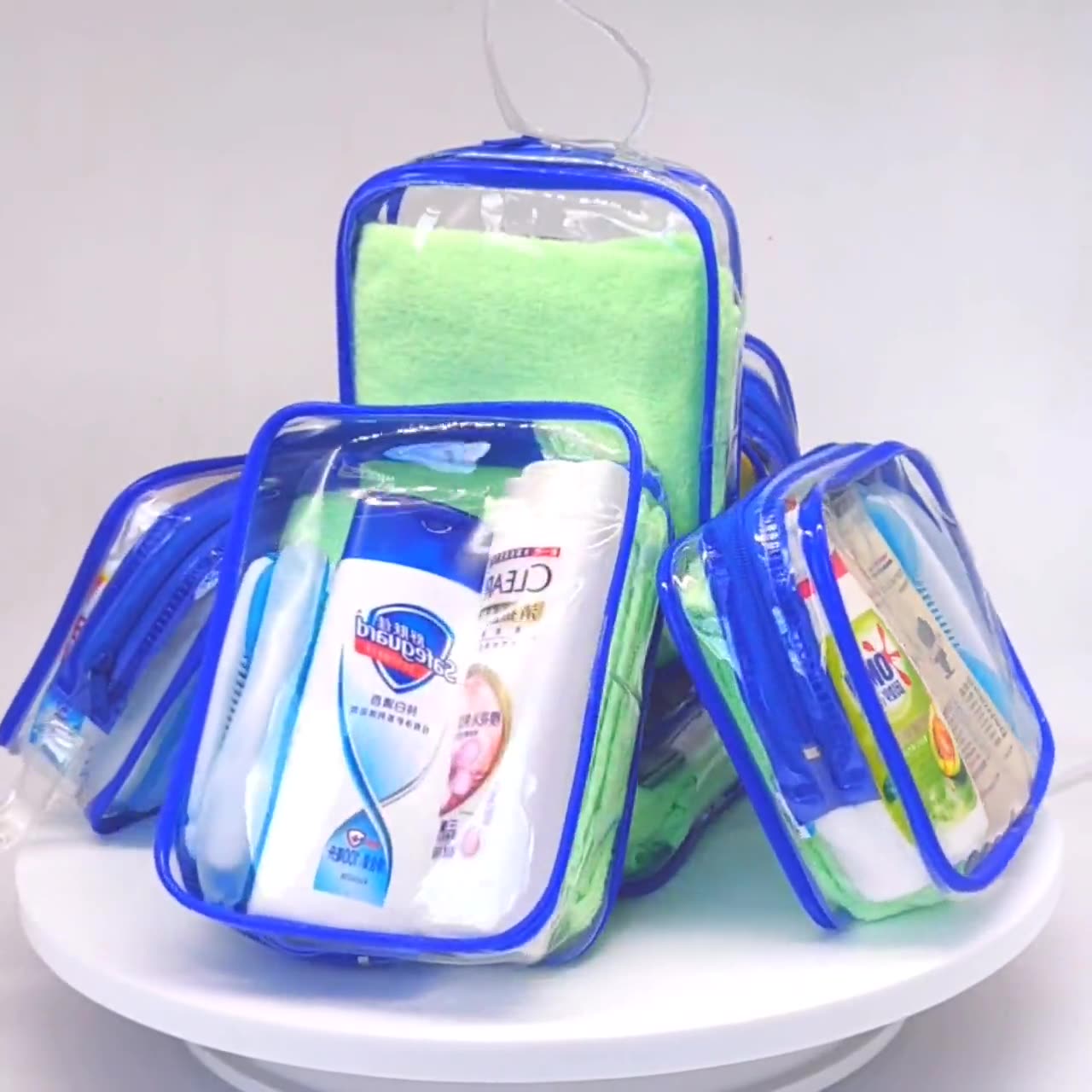 便携旅行洗漱套装洗发沐浴露牙刷膏毛巾出差旅游收纳包含洗浴用品