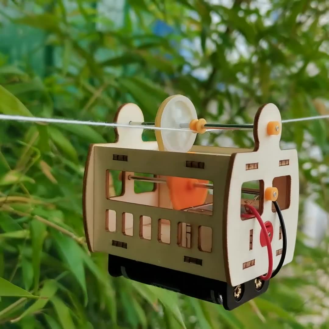 [ym3]缆车1号学生科技小制作小发明diy观光缆车模型科学手工玩具