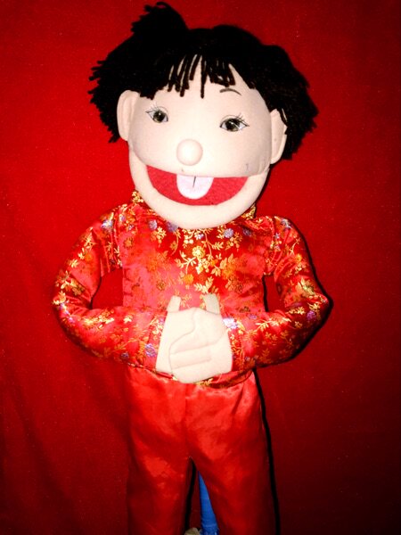 女孩子腹语手偶娃娃puppet二妮子手偶