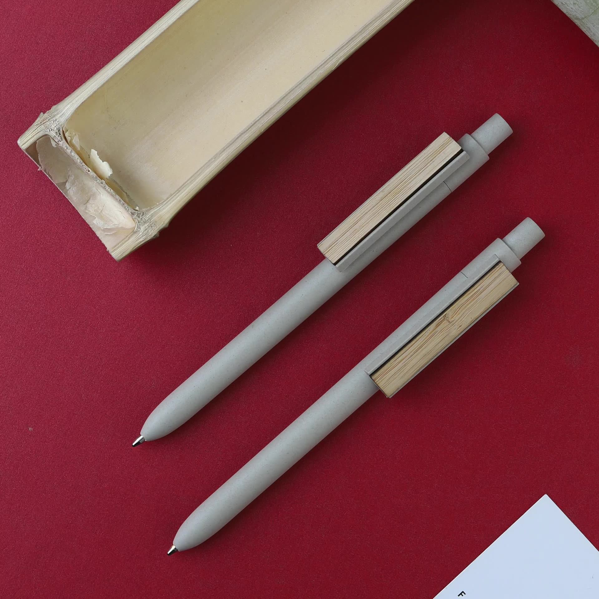 new hot sale eco friendly material bamboo fiber pen with real